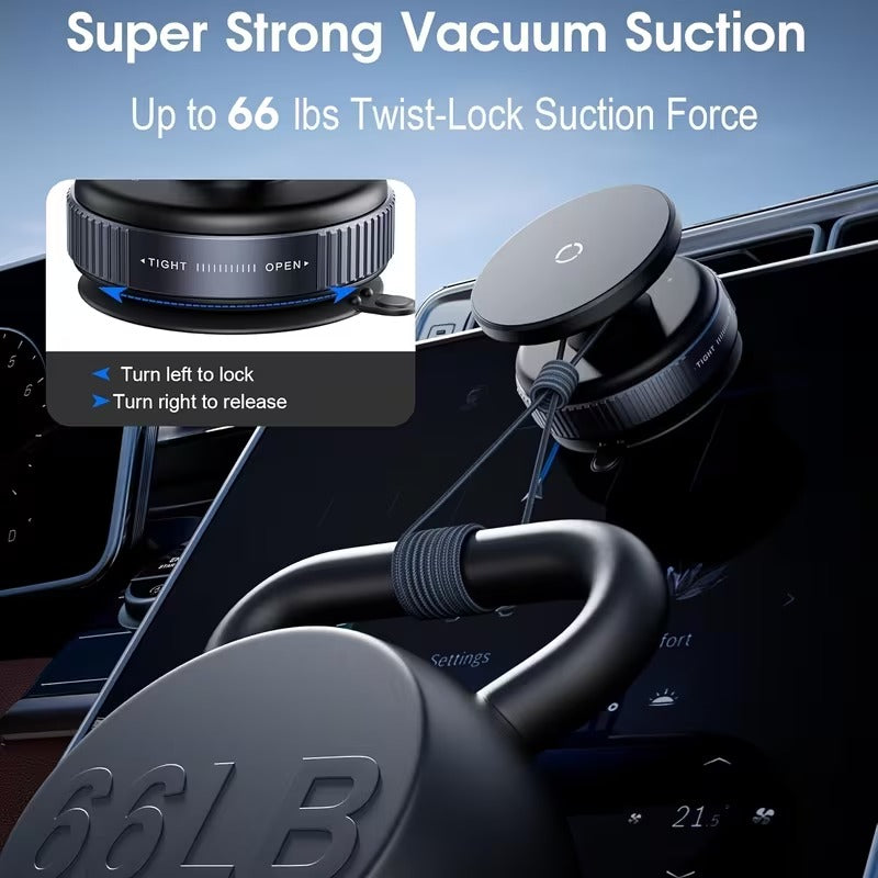 360° Folding Magnetic Phone Holder with Vacuum Suction