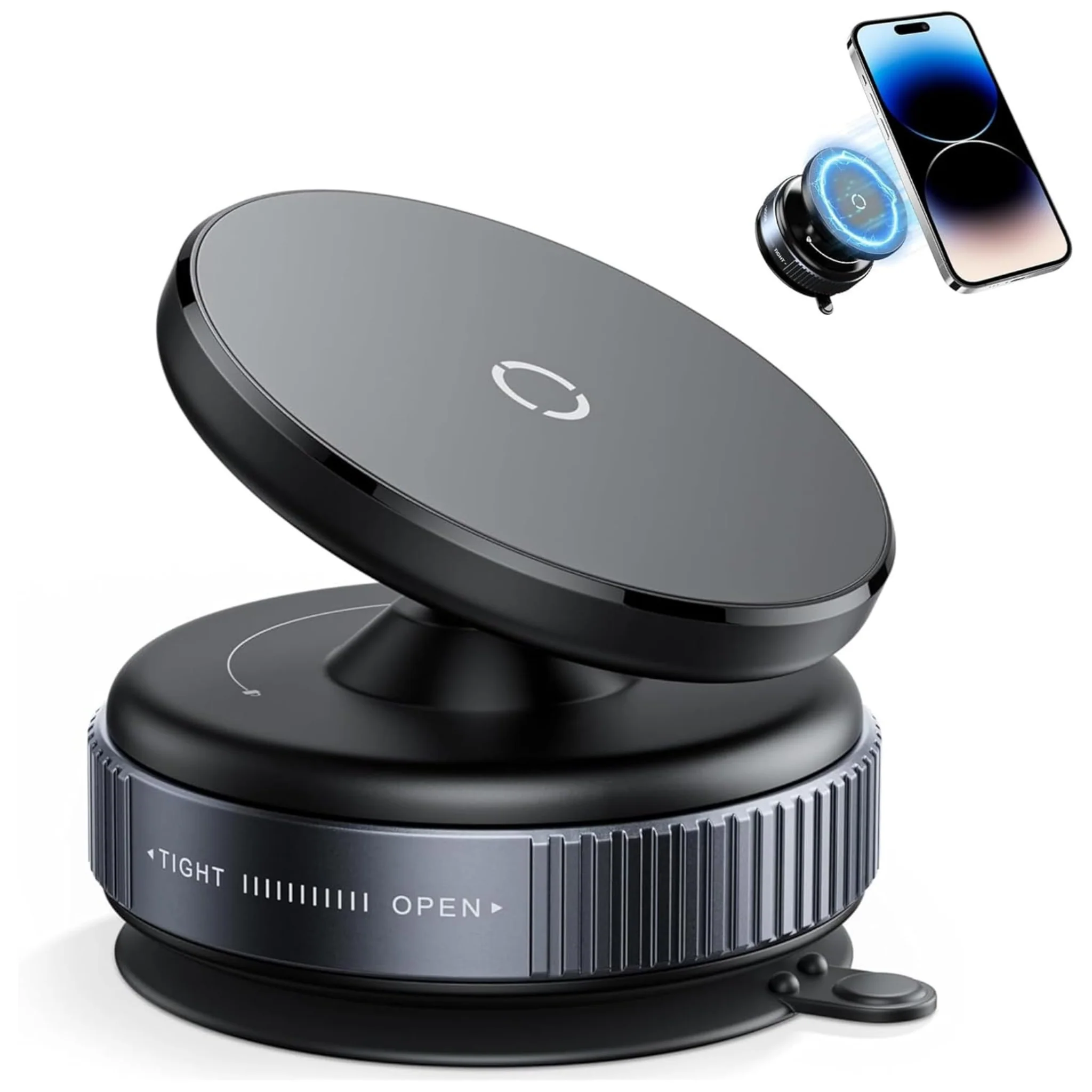 360° Folding Magnetic Phone Holder with Vacuum Suction
